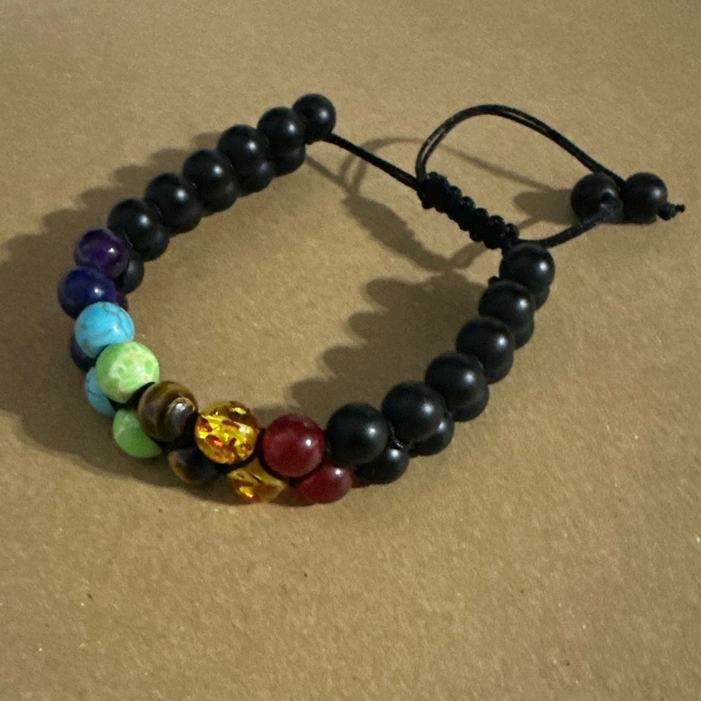 Natural 7 Chakra Crystal Bracelet (Adjustable Double Layer)
